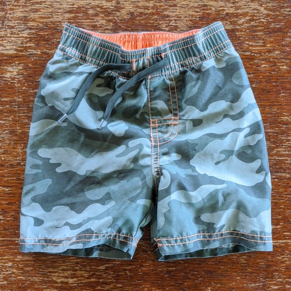 Boy army shorts swim